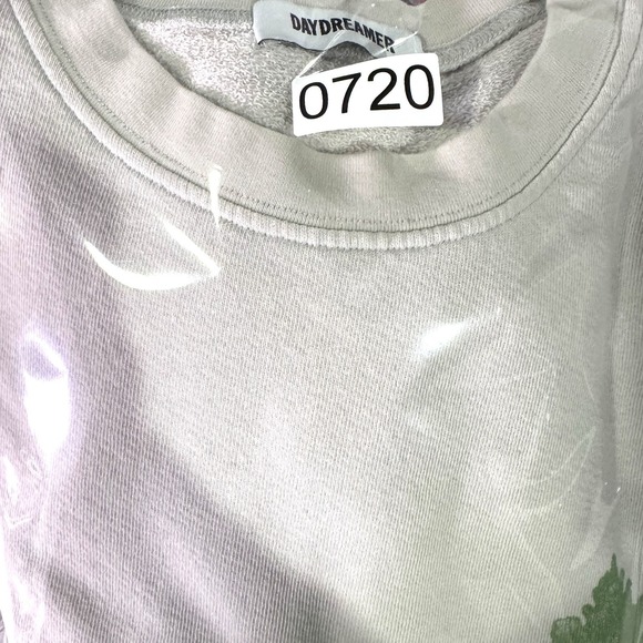 Daydreamer Free People Running Horses Oversized Crewneck Sweatshirt S Morn Fog - Picture 13 of 13